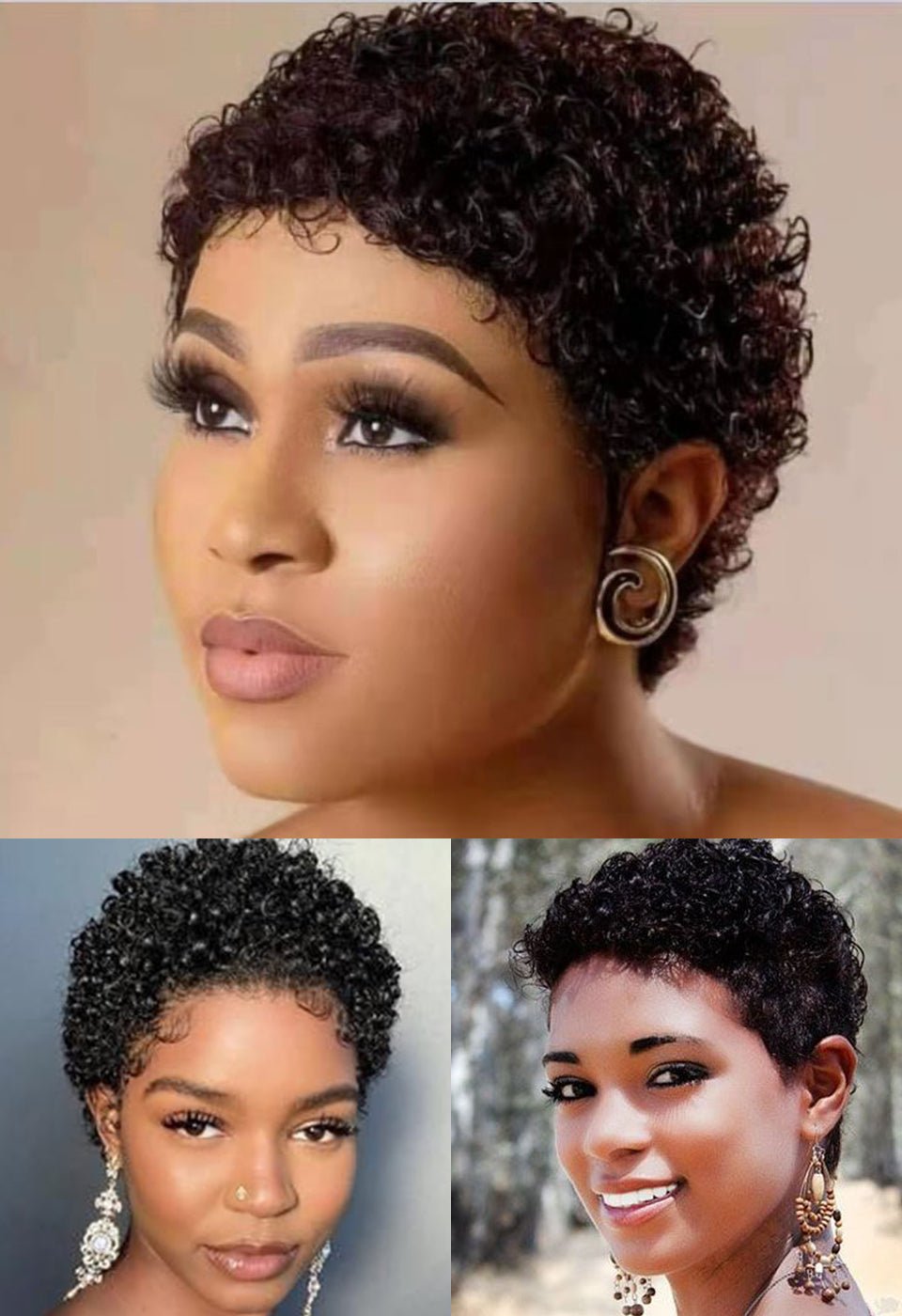 Short Curly Brazillian Hair Wig
