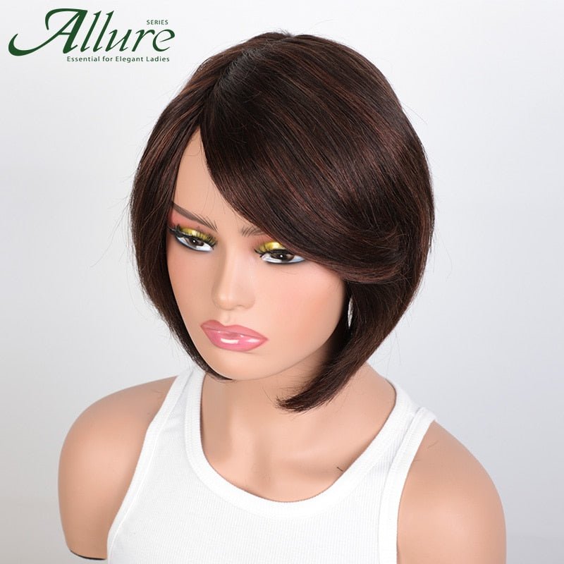 Side Part Bob Wig With Bangs