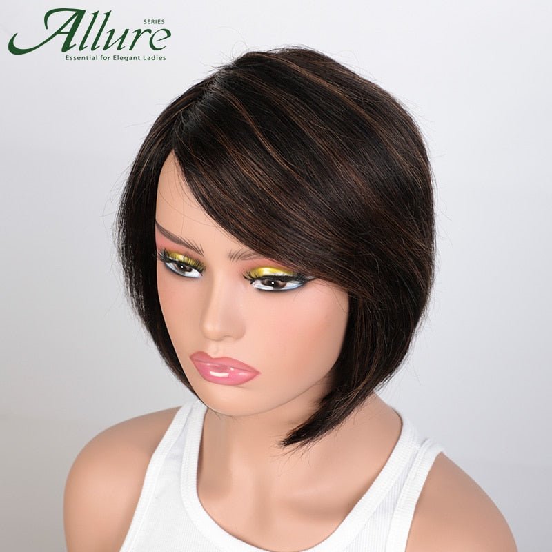 Side Part Bob Wig With Bangs