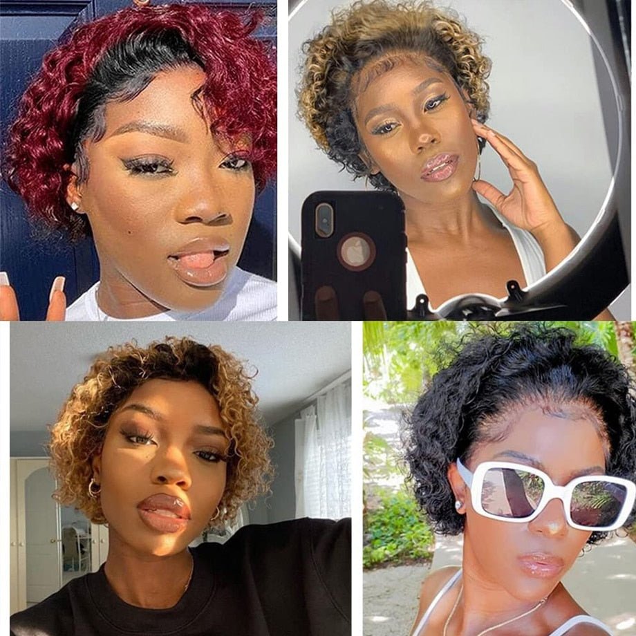 Short Curly Human Hair Wigs