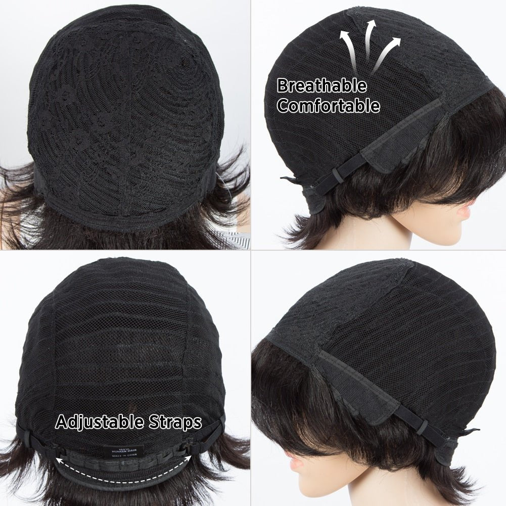 Side Part Bob Wig With Bangs
