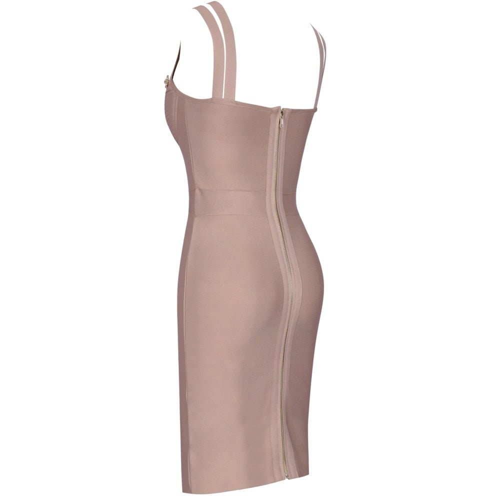 Elegant  Nude Bandage Dress