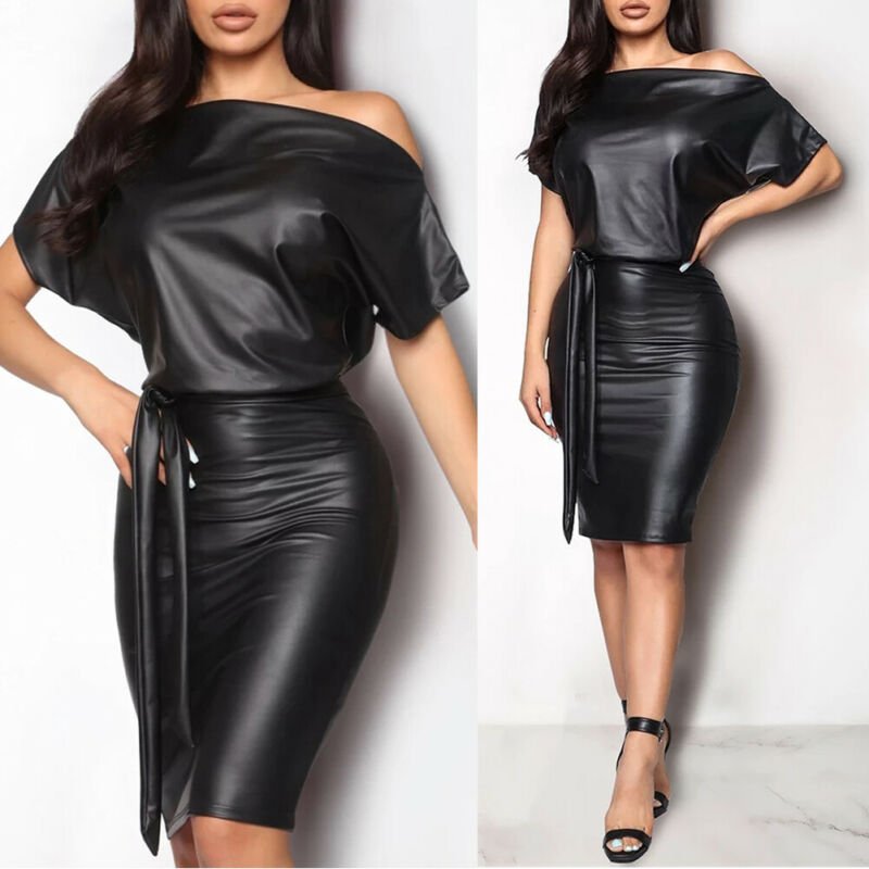 Elegant Leather Dress