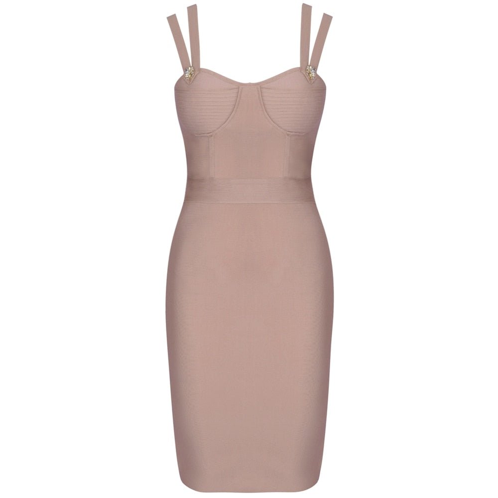 Elegant  Nude Bandage Dress