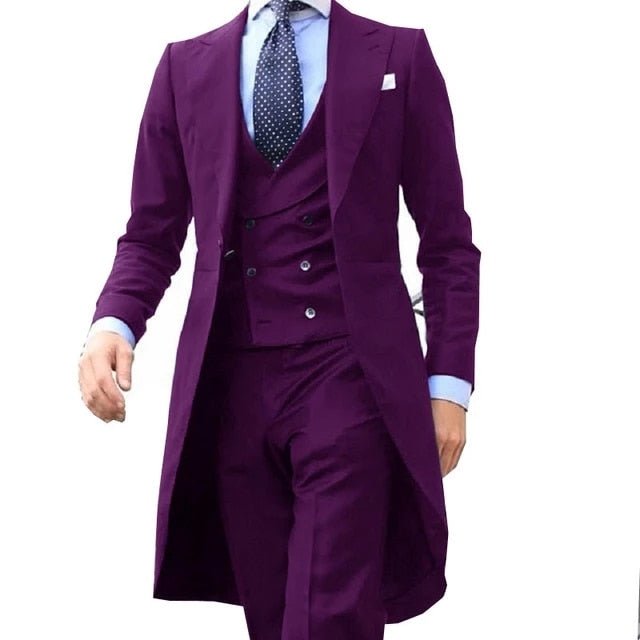 Long 3 Pieces Coat Suit