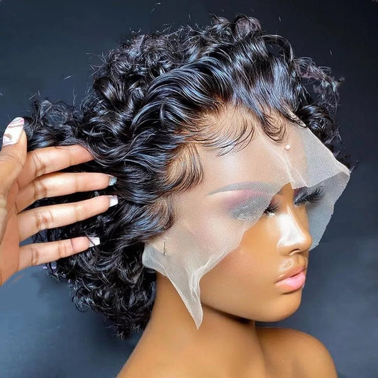 Short Curly Human Hair Wig
