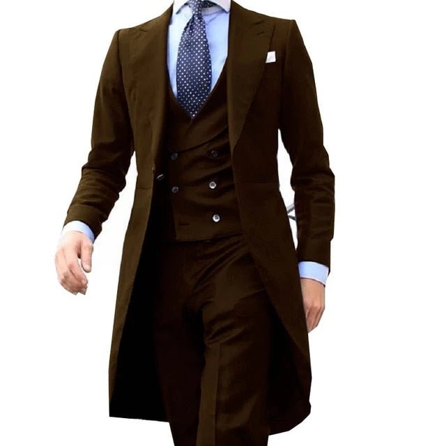 Long 3 Pieces Coat Suit