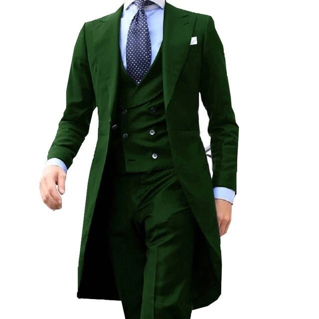 Long 3 Pieces Coat Suit