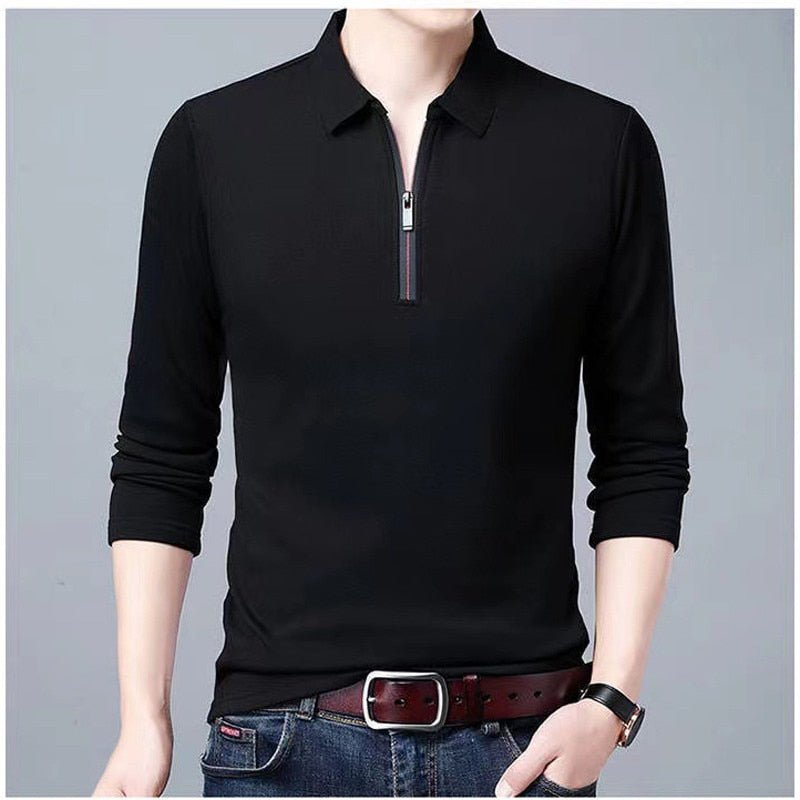 Elegant  Polo Shirt  Long-sleeved