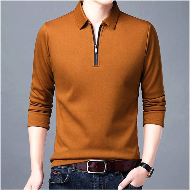 Elegant  Polo Shirt  Long-sleeved