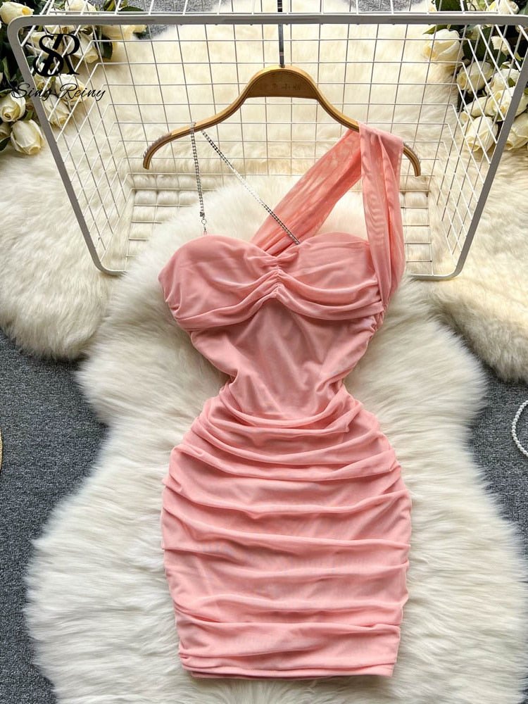 Mesh Irregular Women Summer Dress