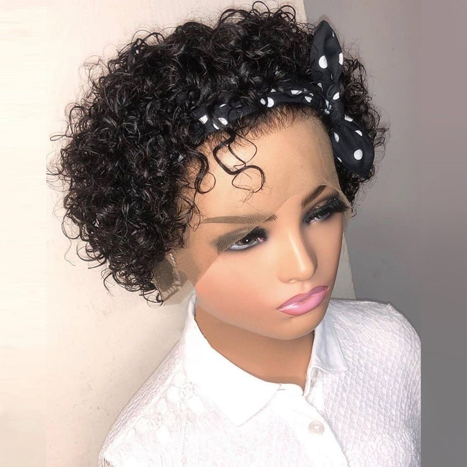 Human Hair Pixie  Wig