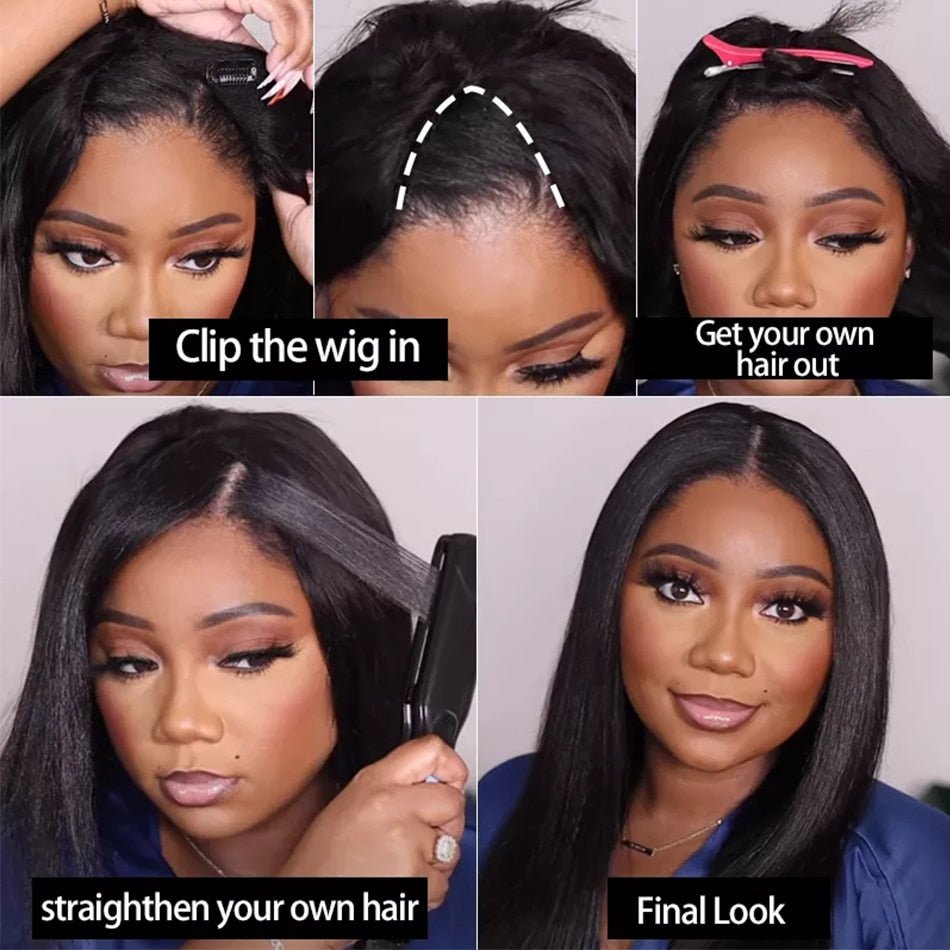 V Part Brazilian Hair Wig