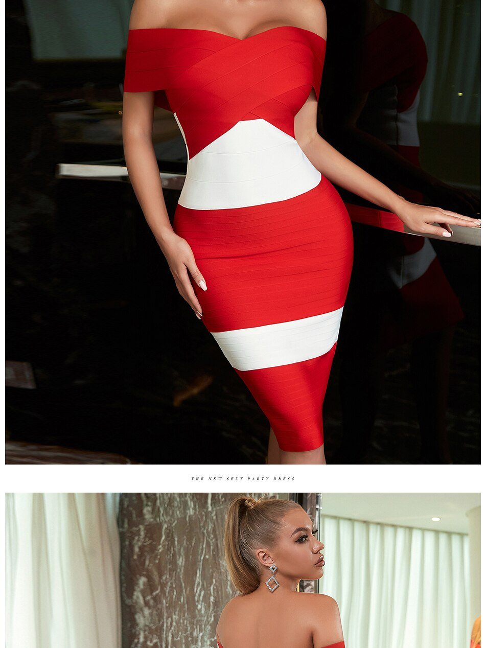 Summer Patchwork Bandage Dress