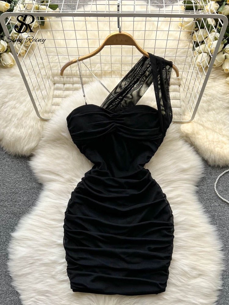 Mesh Irregular Women Summer Dress