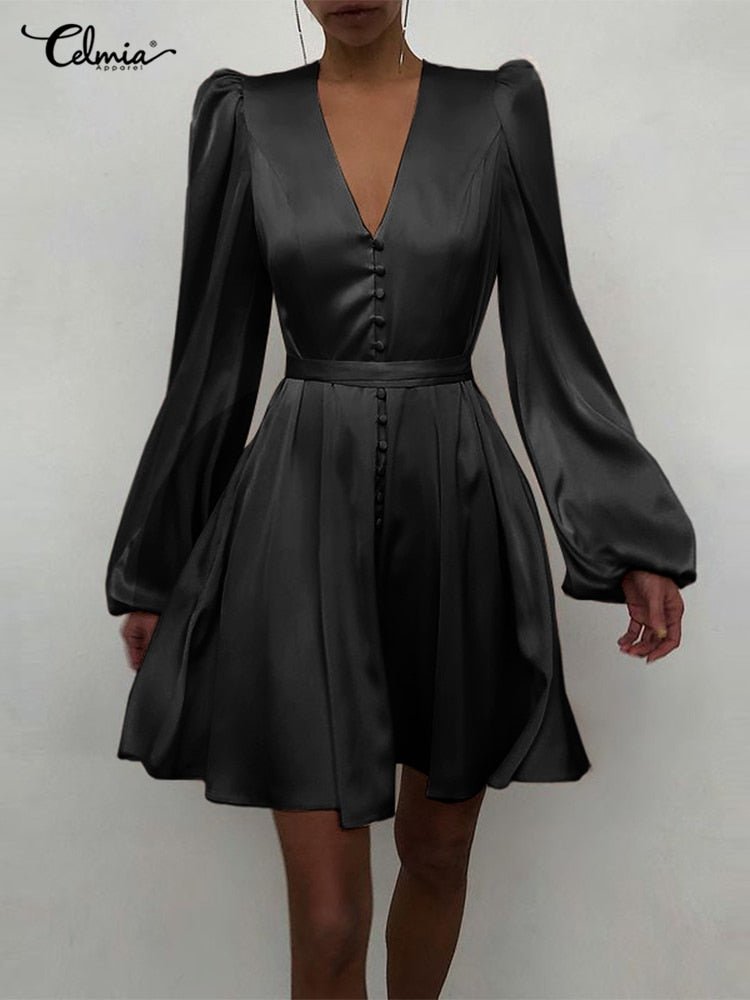 Silk Dress Celmia Satin
 Elegant Party Wrap Evening