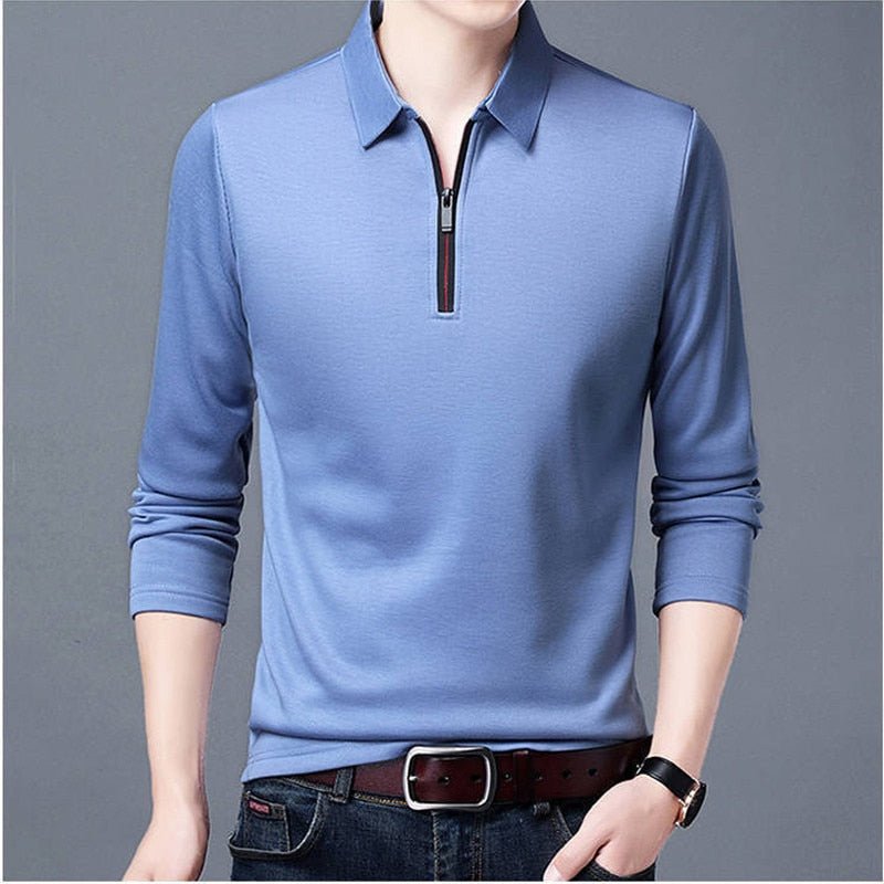 Elegant  Polo Shirt  Long-sleeved