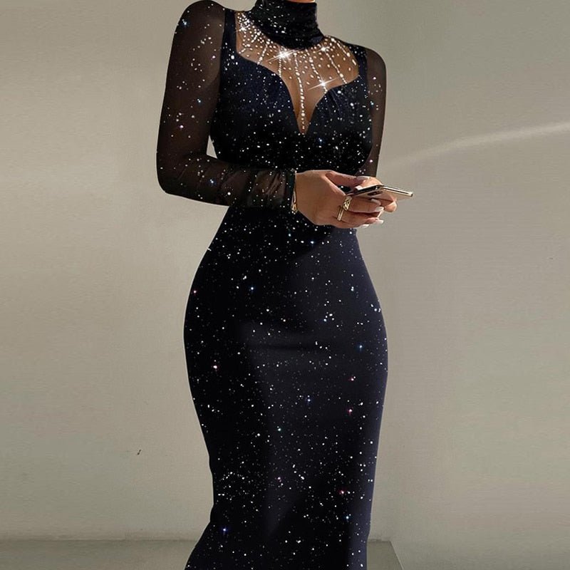 Elegant Glitter Banquet Dress