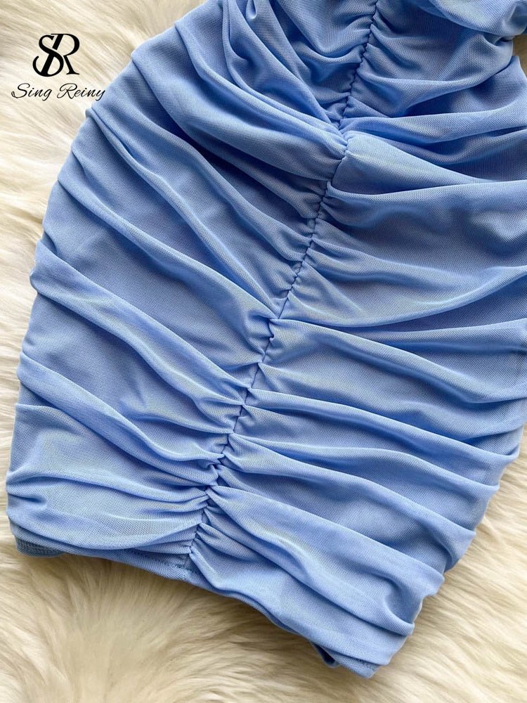 Mesh Irregular Women Summer Dress