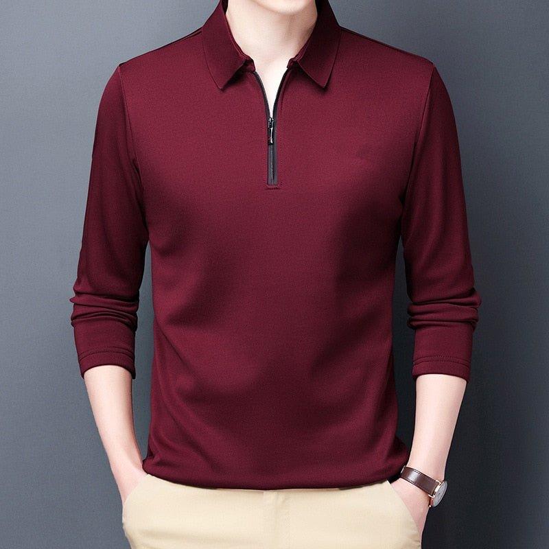 Elegant  Polo Shirt  Long-sleeved